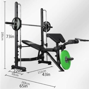 بنش تدريب احترافي مع نظام سميث المدمج (Smith Machine Bench)