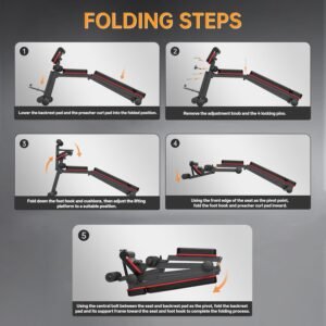 بنّش التمرين المنزلي متعدد الاستخدامات (Calvin Adjustable Weight Bench)