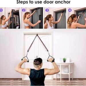 حبل التمرين الخماسي (Resistance Band Set - 11 Piece)