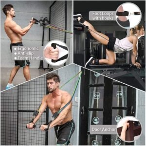 حبل التمرين الخماسي (Resistance Band Set - 11 Piece)