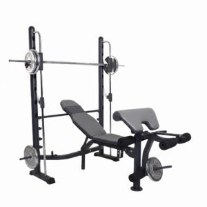 بنش تدريب احترافي مع نظام سميث المدمج (Smith Machine Bench)