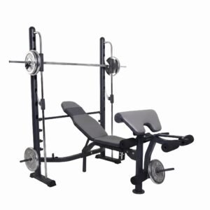 بنش تدريب احترافي مع نظام سميث المدمج (Smith Machine Bench)