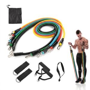 حبل التمرين الخماسي (Resistance Band Set - 11 Piece)