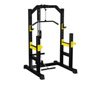 محطة السكوات الشاملة مع بكرة السحب (Power Cage with Lat Pulldown)